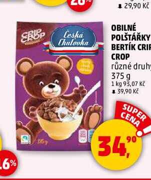 OBILNÉ POLŠTÁŘKY BERTÍK CRIP CROP, 375 g