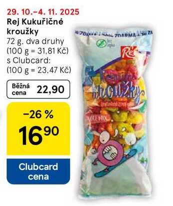 Rej Kukuřičné kroužky, 72 g  