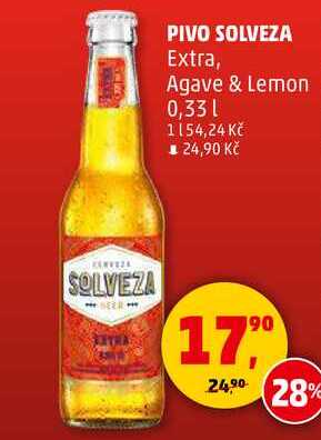 PIVO SOLVEZA Extra, Agave & Lemon, 0,33 l