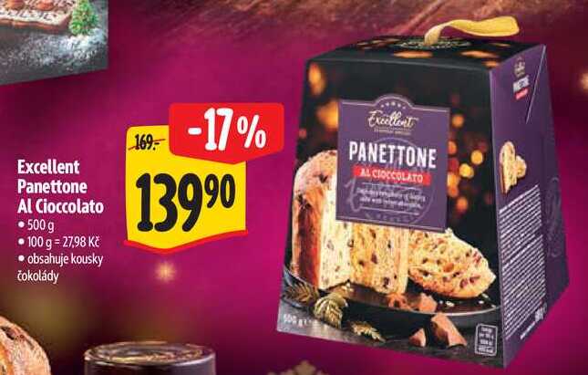 Excellent Panettone Al Cioccolato, 500 g
