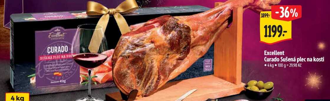 Excellent Curado Sušená plec na kosti, 4 kg