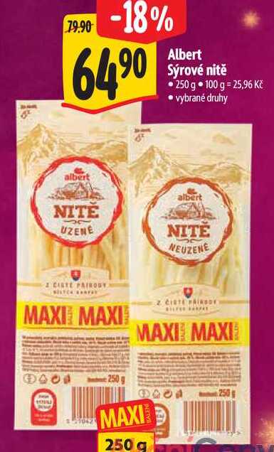 Albert Sýrové nitě, 250 g