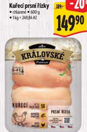 Kuřecí prsní řízky, 600 g
