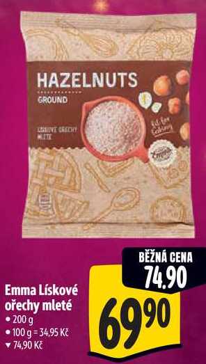 Emma Lískové ořechy mleté, 200 g