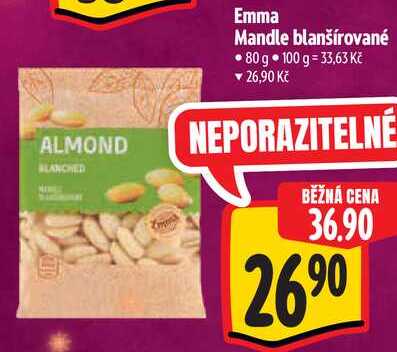 Emma Mandle blanšírované, 80 g