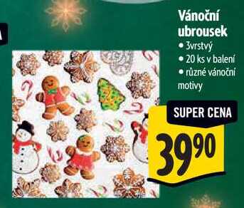 Vánoční ubrousek, 20 ks