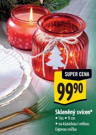 Skleněný svícen