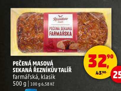 PEČENÁ MASOVÁ SEKANÁ ŘEZNÍKŮV TALÍŘ, 500 g