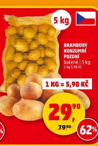 BRAMBORY KONZUMNÍ POZDNÍ, 5 kg