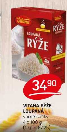 VITANA RÝŽE LOUPANÁ varné sáčky 4 x 100 g