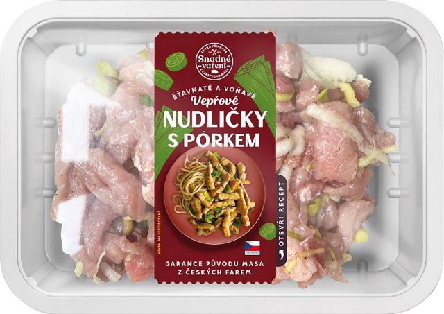 Snadné vaření Vepřové nudličky s pórkem