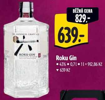 Roku Gin, 0,7 l