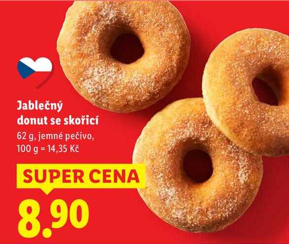 Jablečný donut se skořicí, 62 g