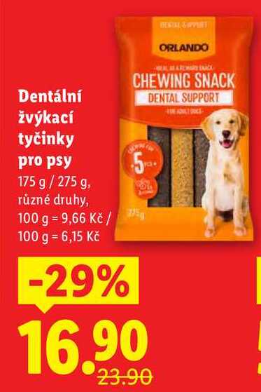 Dentální žvýkací tyčinky pro psy, 175 g/275 g