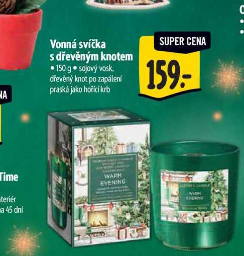 Vonná svíčka s dřevěným knotem 150 g