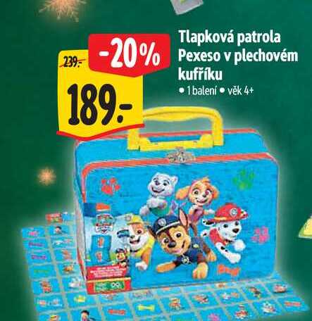 Tlapková patrola Pexeso v plechovém kufříku