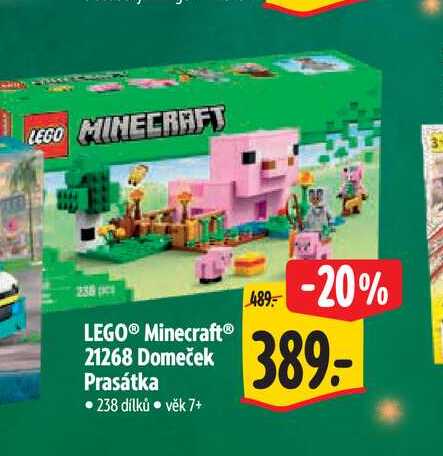   LEGO® Minecraft® 21268 Domeček Prasátka 238 dílků 