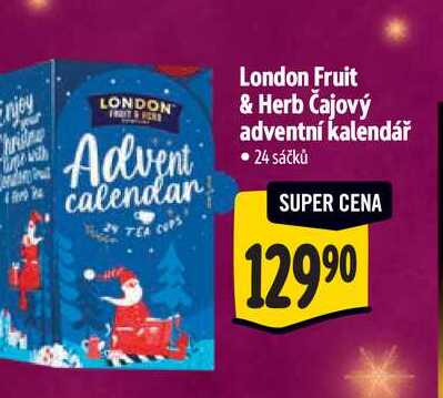 London Fruit & Herb Čajový adventní kalendář 24 sáčků