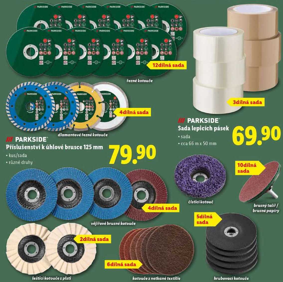 Příslušenství k úhlové brusce 125 mm