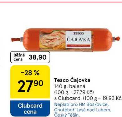 Tesco Čajovka, 140 g