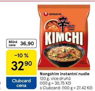 Nongshim instantní nudle, 120 g, více druhů