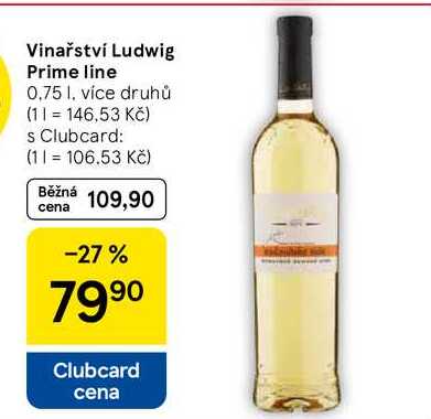 Vinařství Ludwig Prime line, 0,75 l, více druhů 