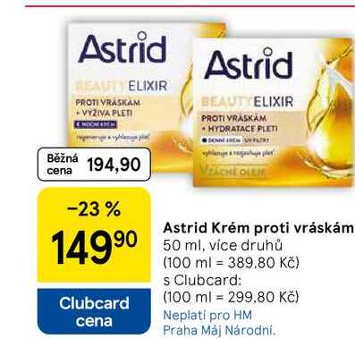 Astrid Krém proti vráskám, 50 ml, více druhů