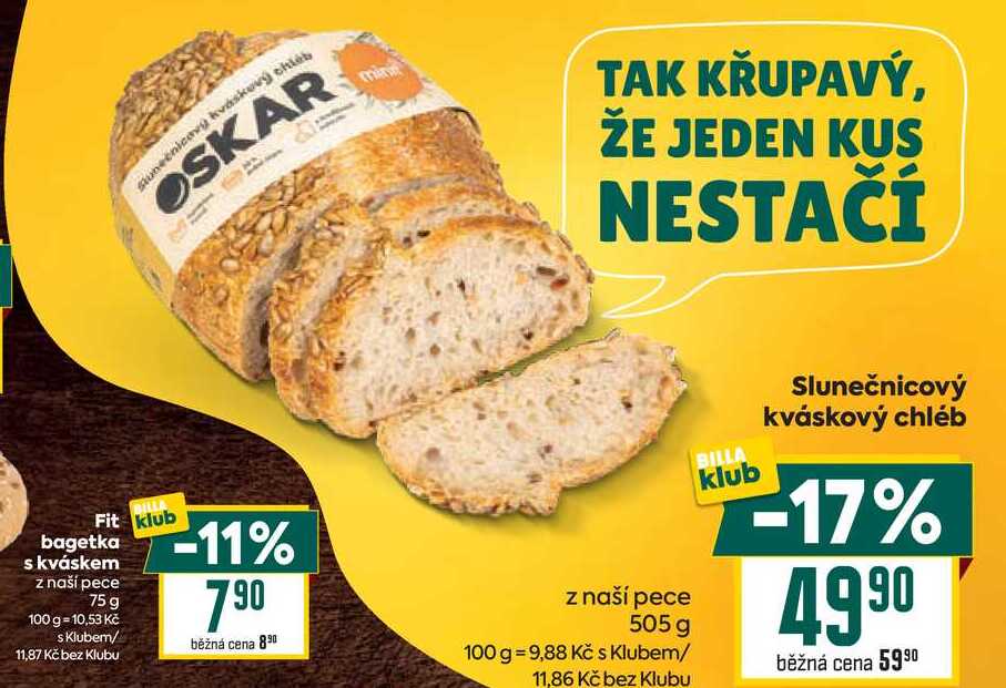 Slunečnicový kváskový chléb 505g