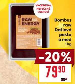 Bombus raw Datlová pasta a med 1kg