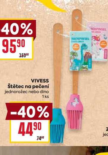 VIVESS Štětec na pečení jednorožec nebo dino 1ks