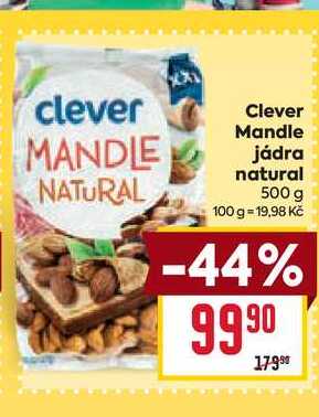 Clever Mandle jádra natural 500 g