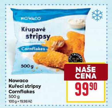 Nowaco Kuřecí stripsy Cornflakes 500 g