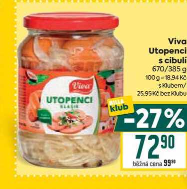 Viva Utopenci s cibuli 670/385 g
