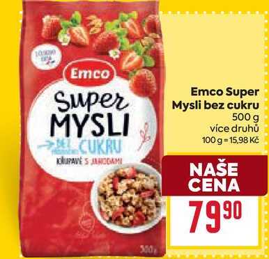 Emco Super Mysli bez cukru 500 g