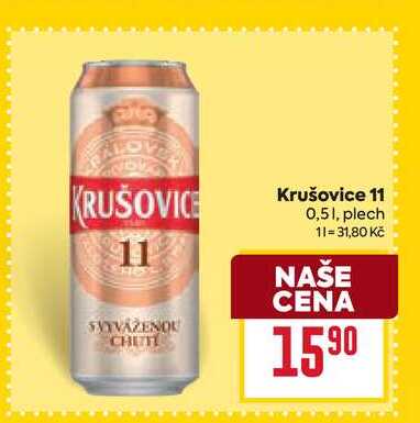 Krušovice 11 0,51, plech