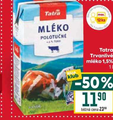 Tatra Trvanlivé mléko 1,5% 1l