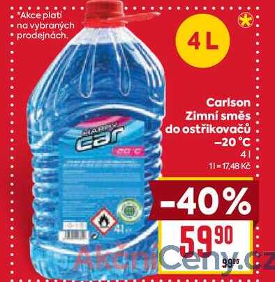 Carlson Zimní směs do ostřikovačů -20°C 4l