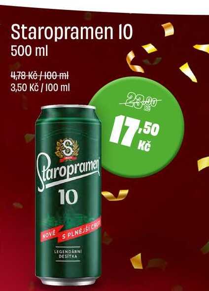 Staropramen 10° 500 ml, plechovka