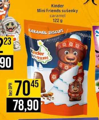 Kinder Mini Friends sušenky caramel 122 g