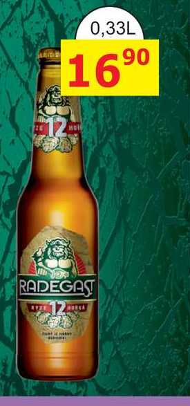 Radegast Ryze hořká 12 pivo světlý ležák 0,33l
