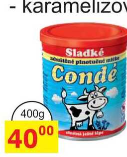 Condé Sladké zahuštěné plnotučné mléko 400g