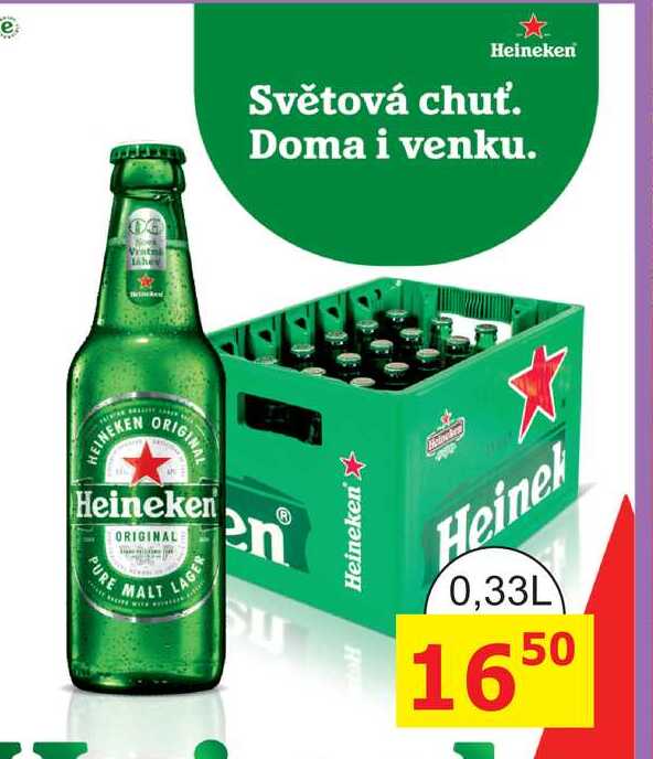 Heineken pivo ležák světlý 0,33l