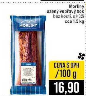 Morliny uzený vepřový bok bez kosti, s kůží 100 g 