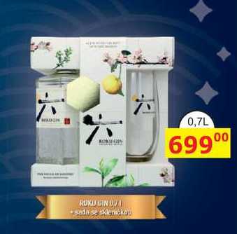 ROKU GIN 0,7l sada se skleničkami