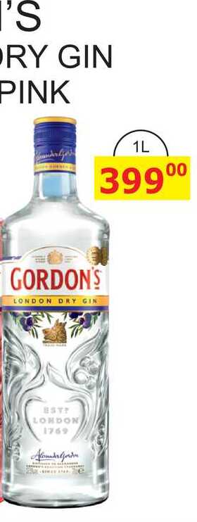 GORDON'S LONDON DRY GIN 1l