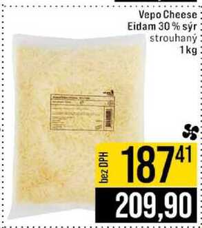 Vepo Cheese Eidam 30% sýr strouhaný 1 kg