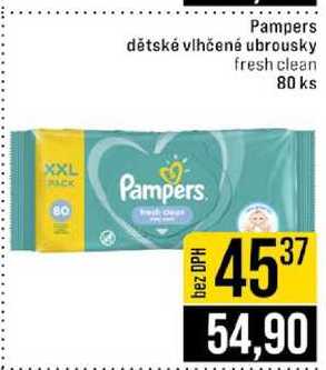 Pampers dětské vlhčené ubrousky fresh clean 80 ks
