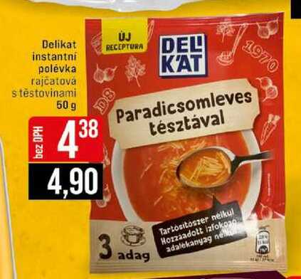 Delikat instantní polévka rajčatová s těstovinami 50 g