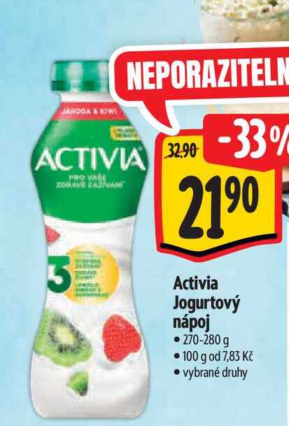  Activia Jogurtový nápoj   270-280 g 