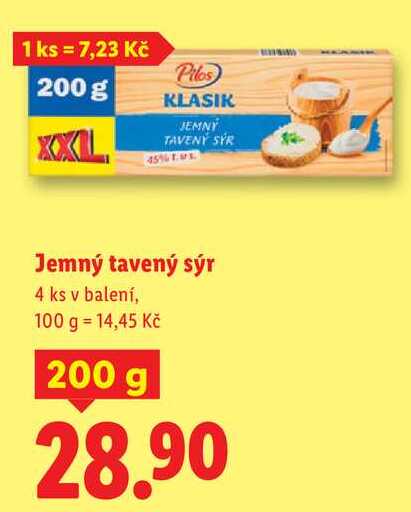 Jemný tavený sýr, 200 g